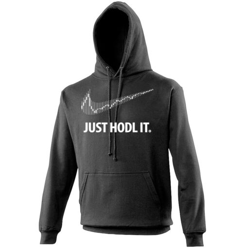 Just Hodl It Cryptocurrency Hoodie Black Mens Bitcoin Ethereum Ripple BTC