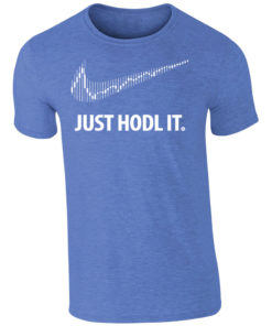 Just Hodl It Cryptocurrency T-Shirt Heather royal Mens Bitcoin Ethereum Ripple BTC