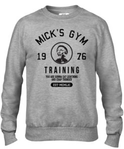 Micks Gym Rocky Balboa Film Grey Crew