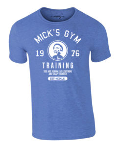 Micks Gym Rocky Balboa Film Boxing T-Shirt Heather Royal