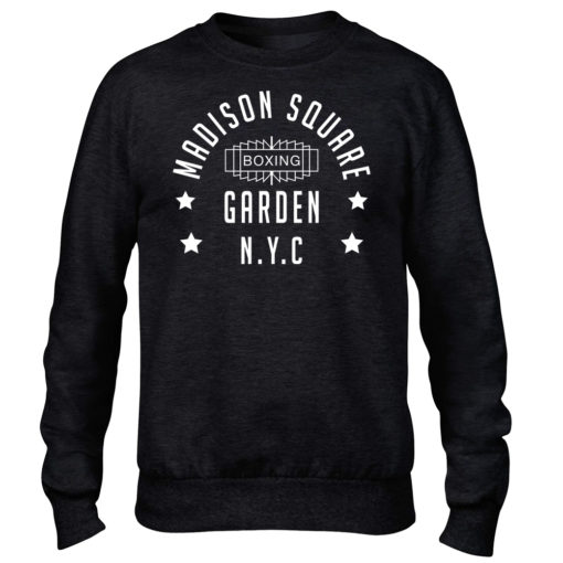 Madison Square Garden NYC Boxing Black Premium Crew Sweater Jumper