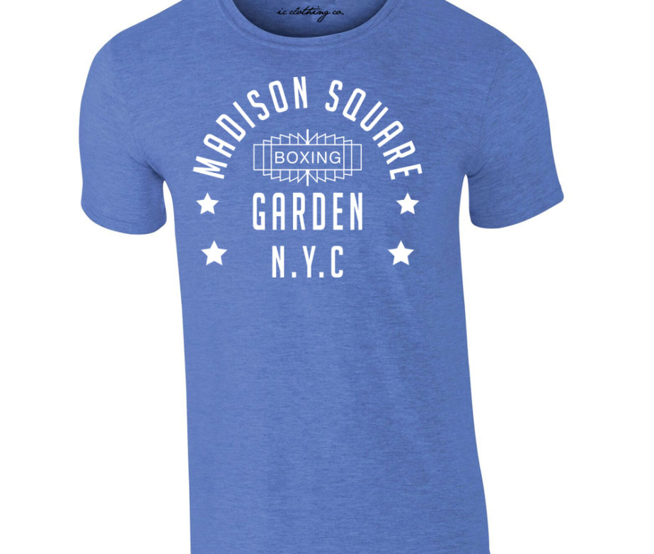Madison Square Garden Nyc Boxing Premium T Shirt Blue Ic Clothing