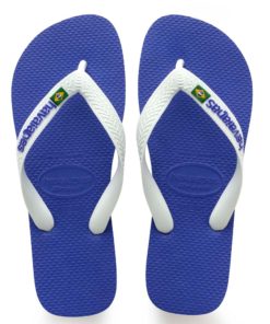 Havaianas Mens Brasil Logo Marine Blue Flip Flops