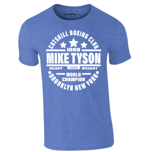 Iron Mike Tyson Catskill Boxing Club Brooklyn T-Shirt Heather Royal