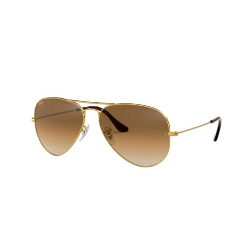 Ray-Ban Aviator Gradient Gold Light Brown Sunglasses RB3025-001/51
