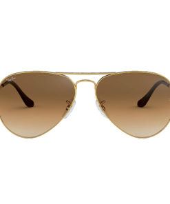 Ray-Ban Aviator Gradient Gold Light Brown Sunglasses RB3025-001/51