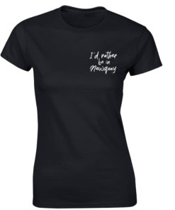 I'D RATHER BE IN NEWQUAY BLACK T-SHIRT