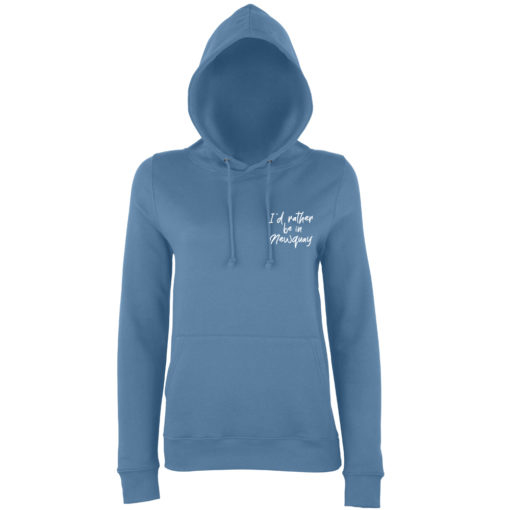 I'D RATHER BE IN NEWQUAY HOODY - AIRFORCE BLUE