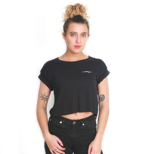 I.C.Clothing Crop T. Shirt - Black