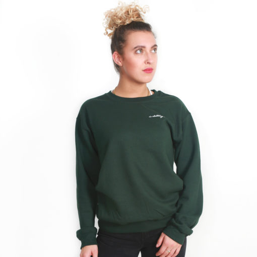 Ladies IC Clothing Scroll Crew Sweater GD056 Forest Green