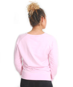 I.C.Clothing Scroll Scoop neck crew- Soft Pink