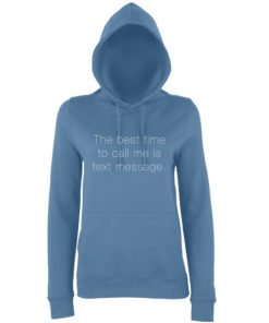TEXT MESSAGE HOODY - AIRFORCE BLUE
