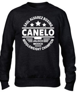 Saul Alvarez Canelo Mexico Black Boxing Training Premium Crew Sweater