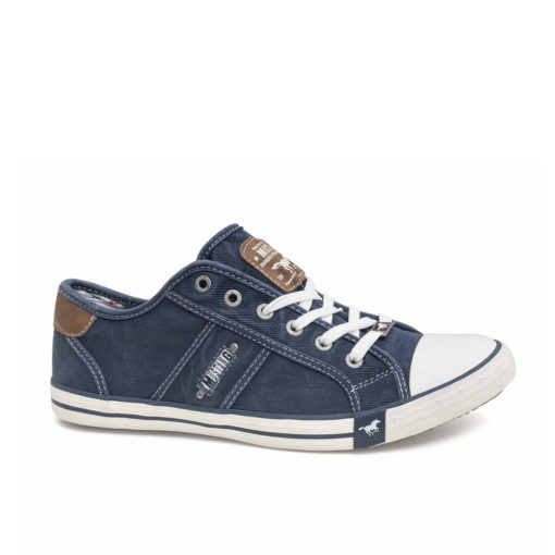Mustang Navy Canvas Ladies Trainers Pumps