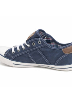 Mustang Navy Canvas Ladies Trainers Pumps