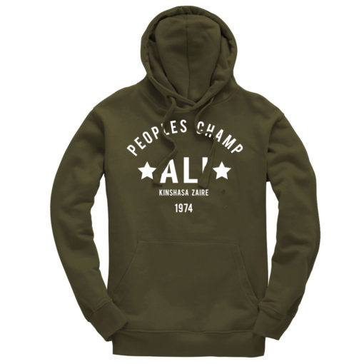 Muhammad Ali Rumble In The Jungle Olive Hoodie